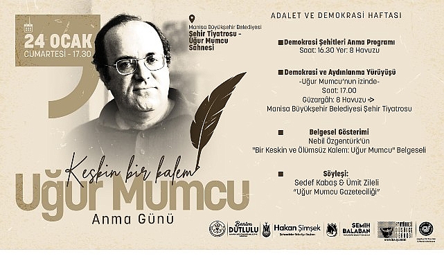 Araştırmacı-Gazeteci Uğur Mumcu Programlarla Anılacak görseli