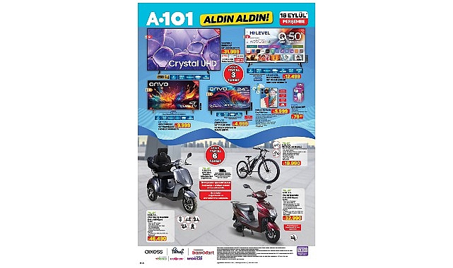 Yeni Nesil Mobilite Ürünleri 18 Eylül’de A101 Mağazalarında görseli