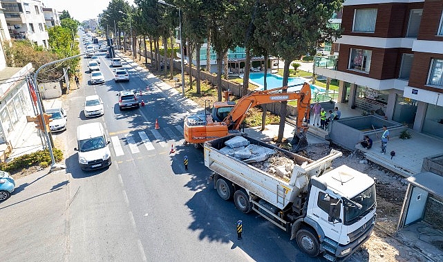 Güzelbahçe Belediyesi İlçenin Ana Arterlerini Yeniliyor görseli