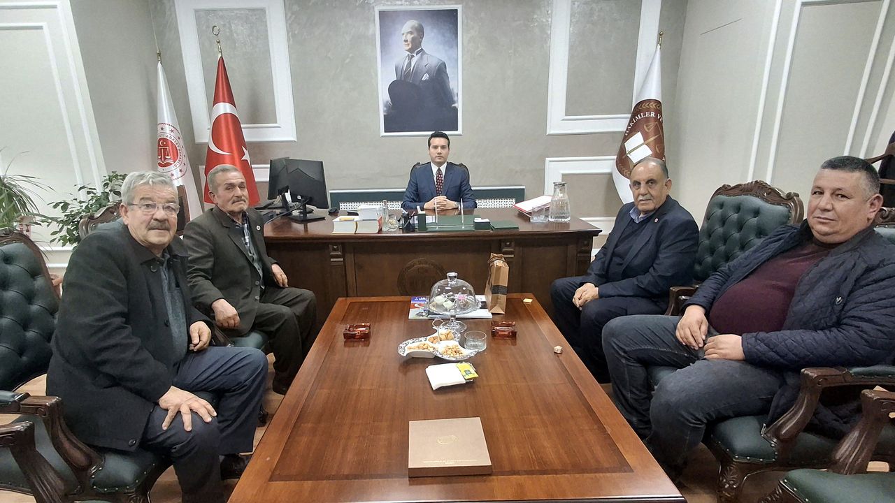 Beypazarı Muhtarlar Derneğinden Cumhuriyet başsavcısına ziyaret görseli