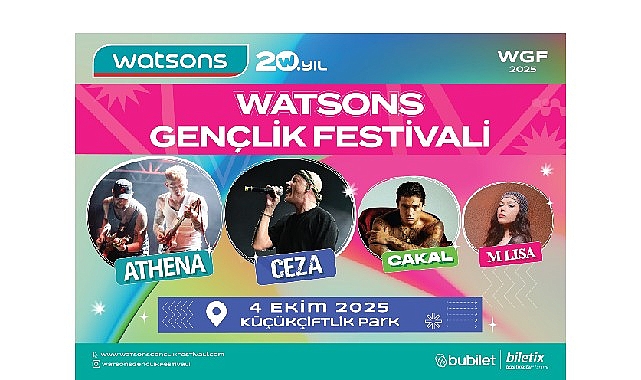 4. Watsons Gençlik Festivali 4 Ekim’de KüçükÇiftlik Park’ta! görseli