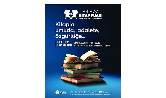 15. Antalya Kitap Fuarı 3 Ekim’de başlıyor görseli