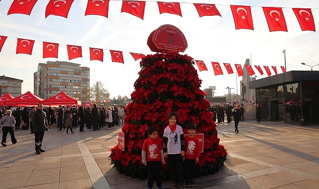 Büyükşehir'den 10 Kasım'a özel 1087 Atatürk çiçeği görseli