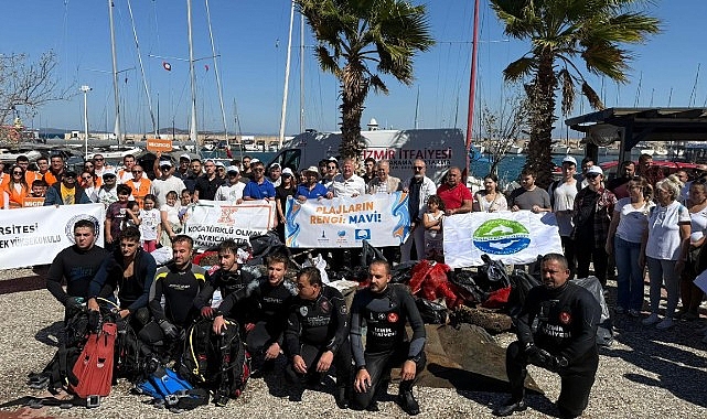 Urla'da kıyı ve deniz temizliği yapıldı görseli