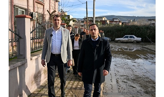 Eşki ve Güç selden etkilenen mahallelerde incelemelerde bulundu görseli
