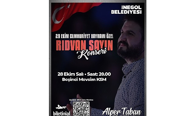 İnegöl Belediyesi’nden Cumhuriyet Bayramı Özel Konseri görseli