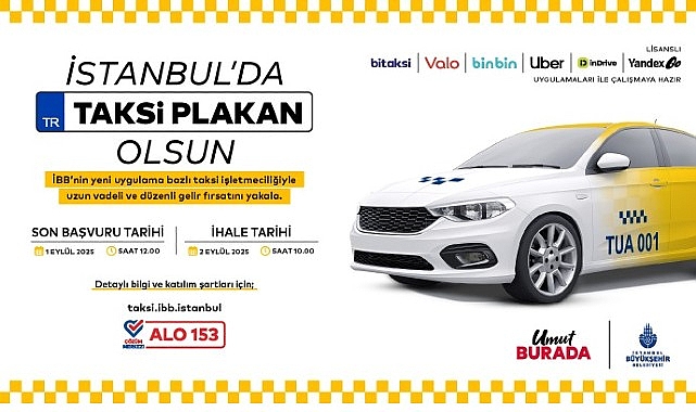 Uygulama Bazlı Taksi İçin Yeni İhale 2 Eylül’de görseli
