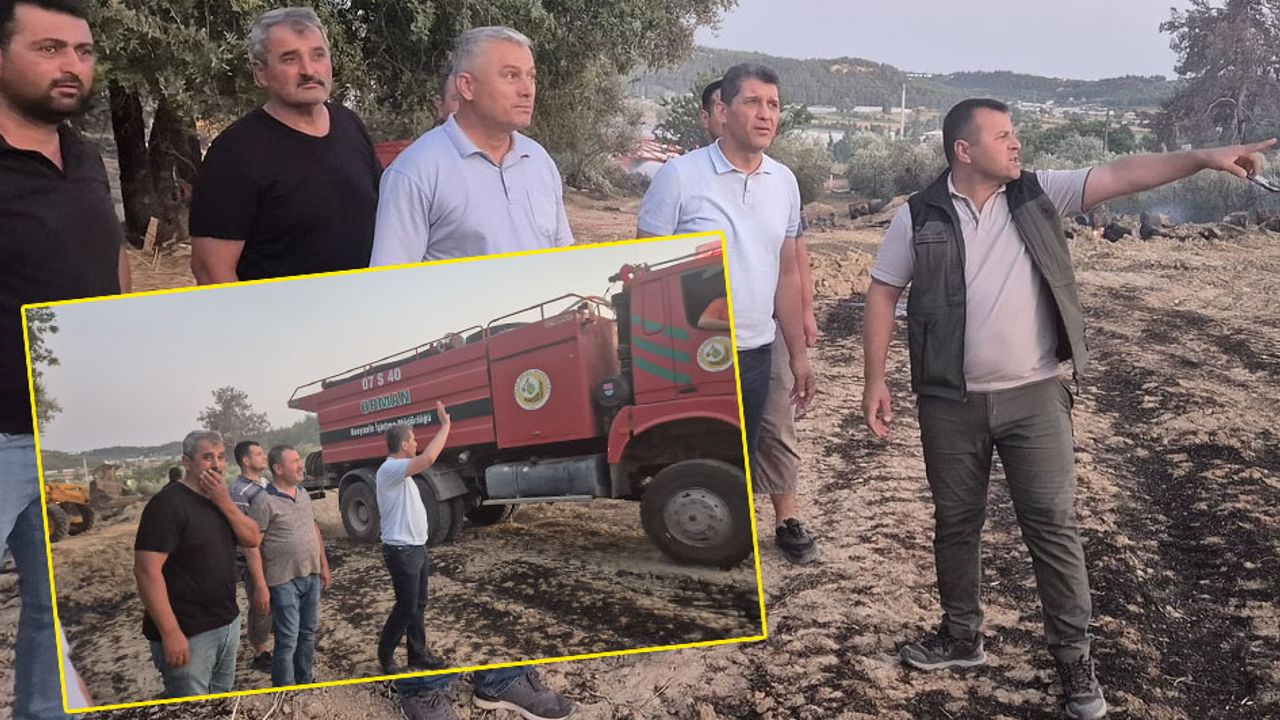 "Başkan Çetin'den yangına bölgelerine yakın takip" görseli