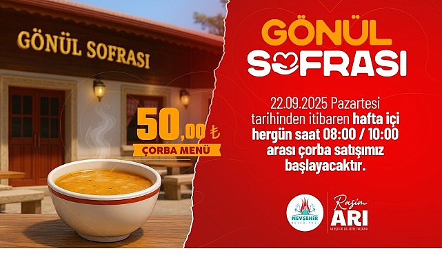 Nevşehir Gönül Sofrası’nda Çorba Hizmeti Başlıyor görseli