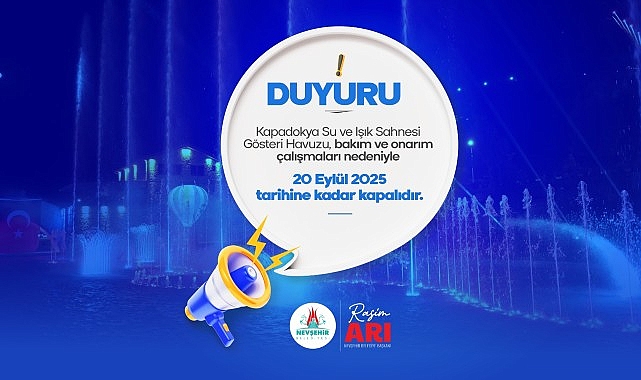 Kapadokya Gösteri Havuzu 10 Gün Bakıma Alındı görseli