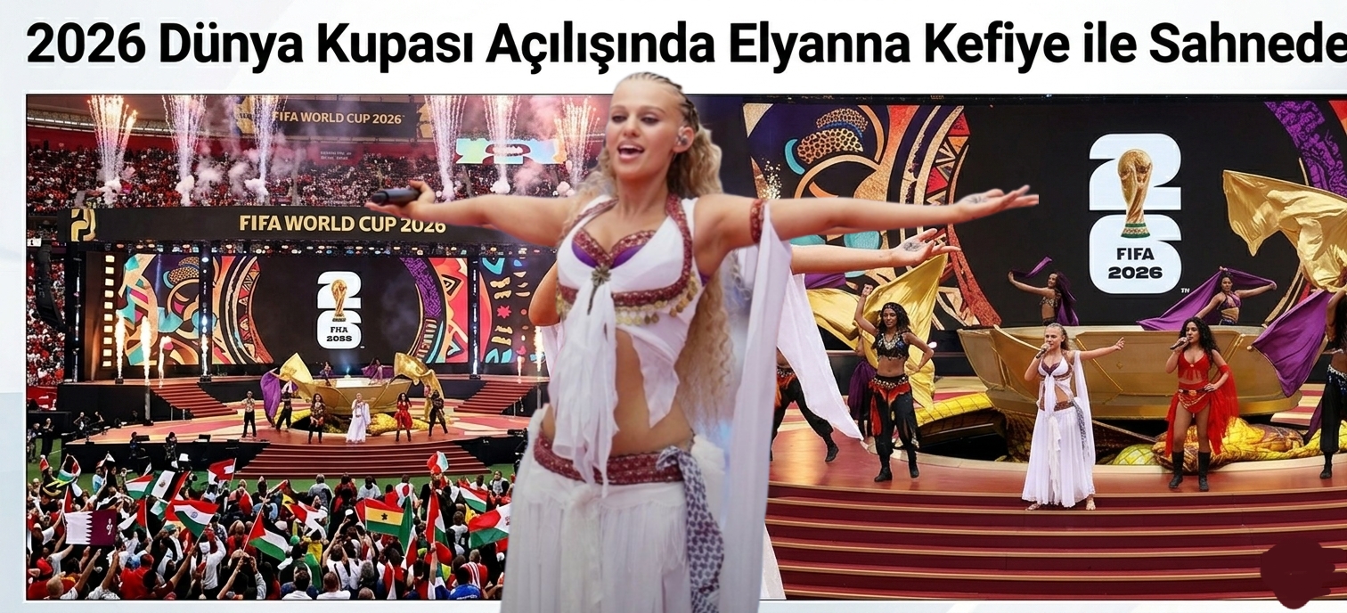 2026 Dünya Kupası Açılışında Elyanna Kefiye ile Sahnede görseli