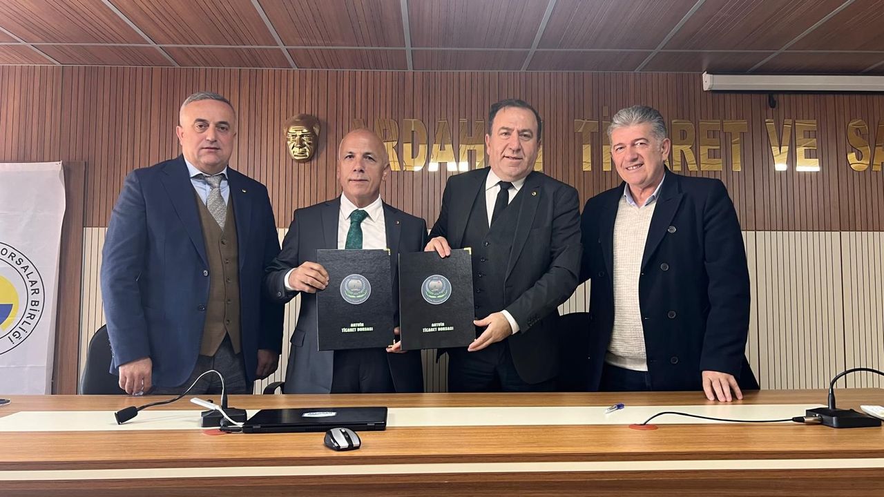 Artvin Ticaret Borsası ile Ardahan Ticaret ve Sanayi Odası Kardeş oda oldu görseli