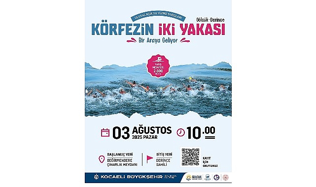 Körfezin iki yakasını kulaçlar birleştirecek görseli