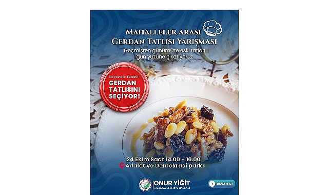 Balçova’da Unutulmuş Lezzet Gerdan Tatlısı ile Mahalleler Arası Tatlı Rekabeti Başlıyor! görseli