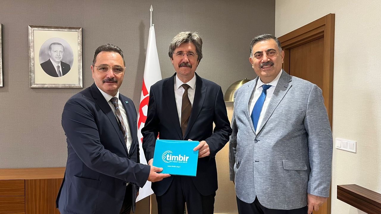 TİMBİR'den TRT Yönetim Kurulu Başkanı Prof. Dr. Ferudun Yılmaz'a ziyaret görseli