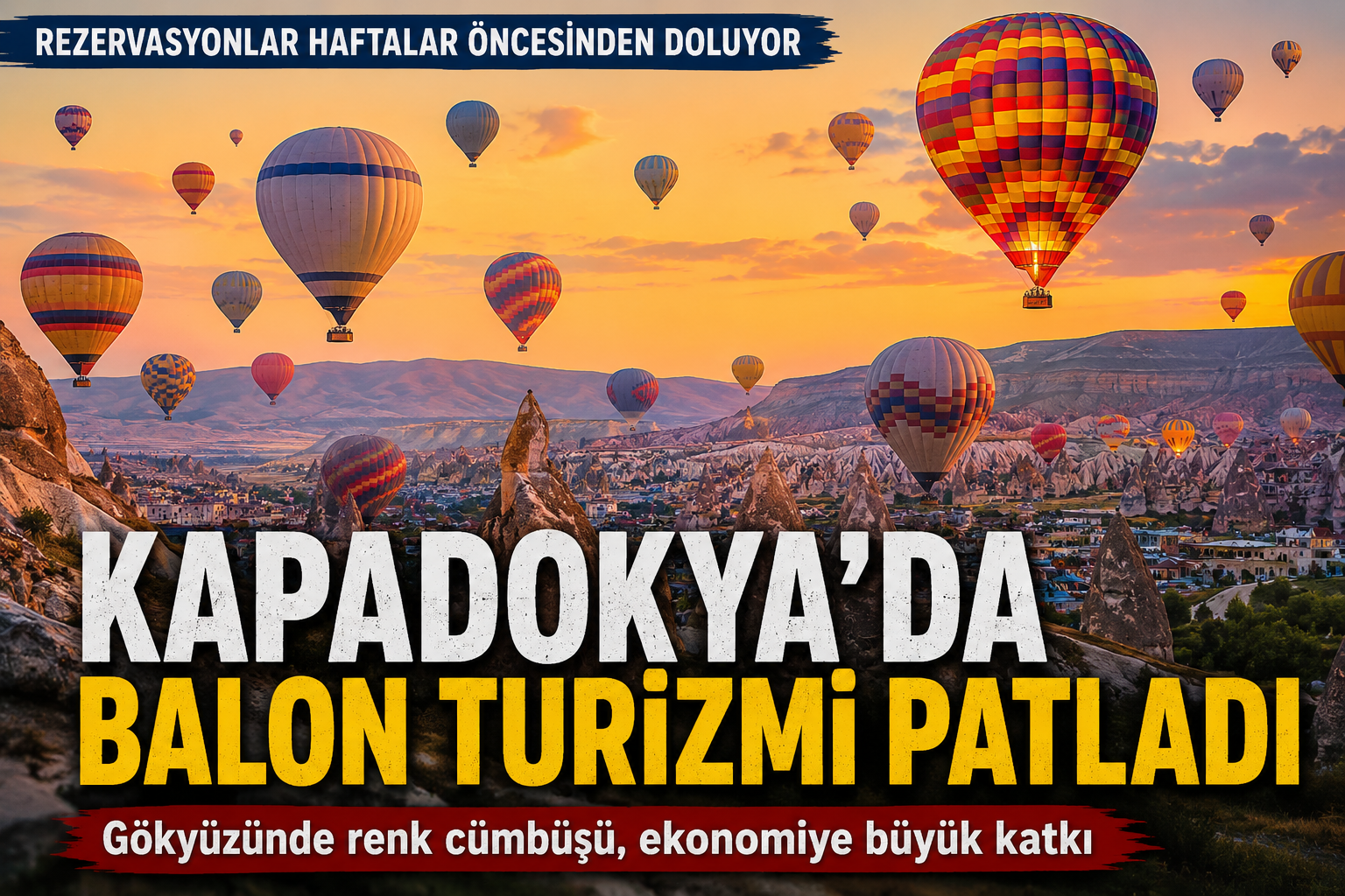 Kapadokya'da Balon Turizmi Patladı: Turistler Akın Ediyor görseli