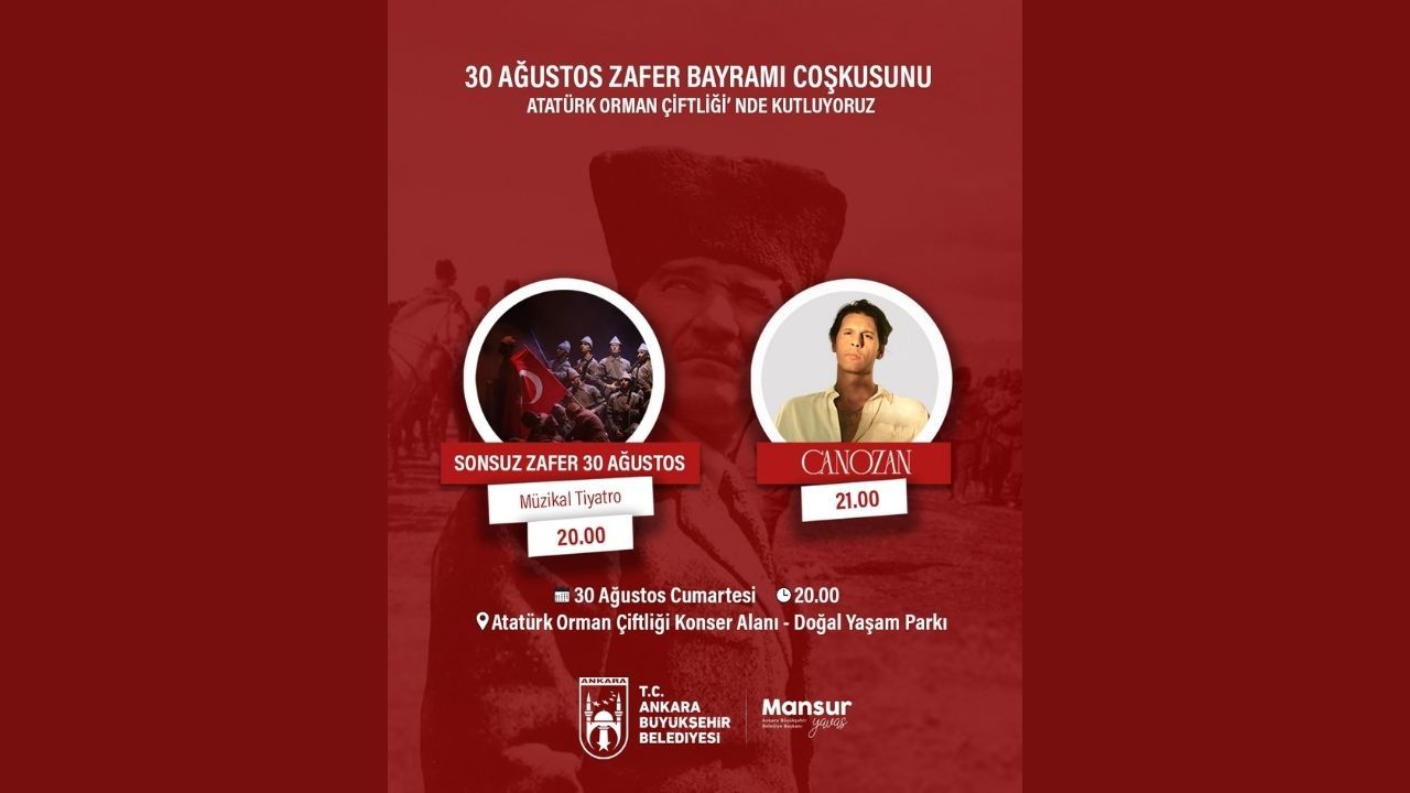 30 Ağustos Zafer Bayramı Başkentte coşkuyla kutlanacak! görseli