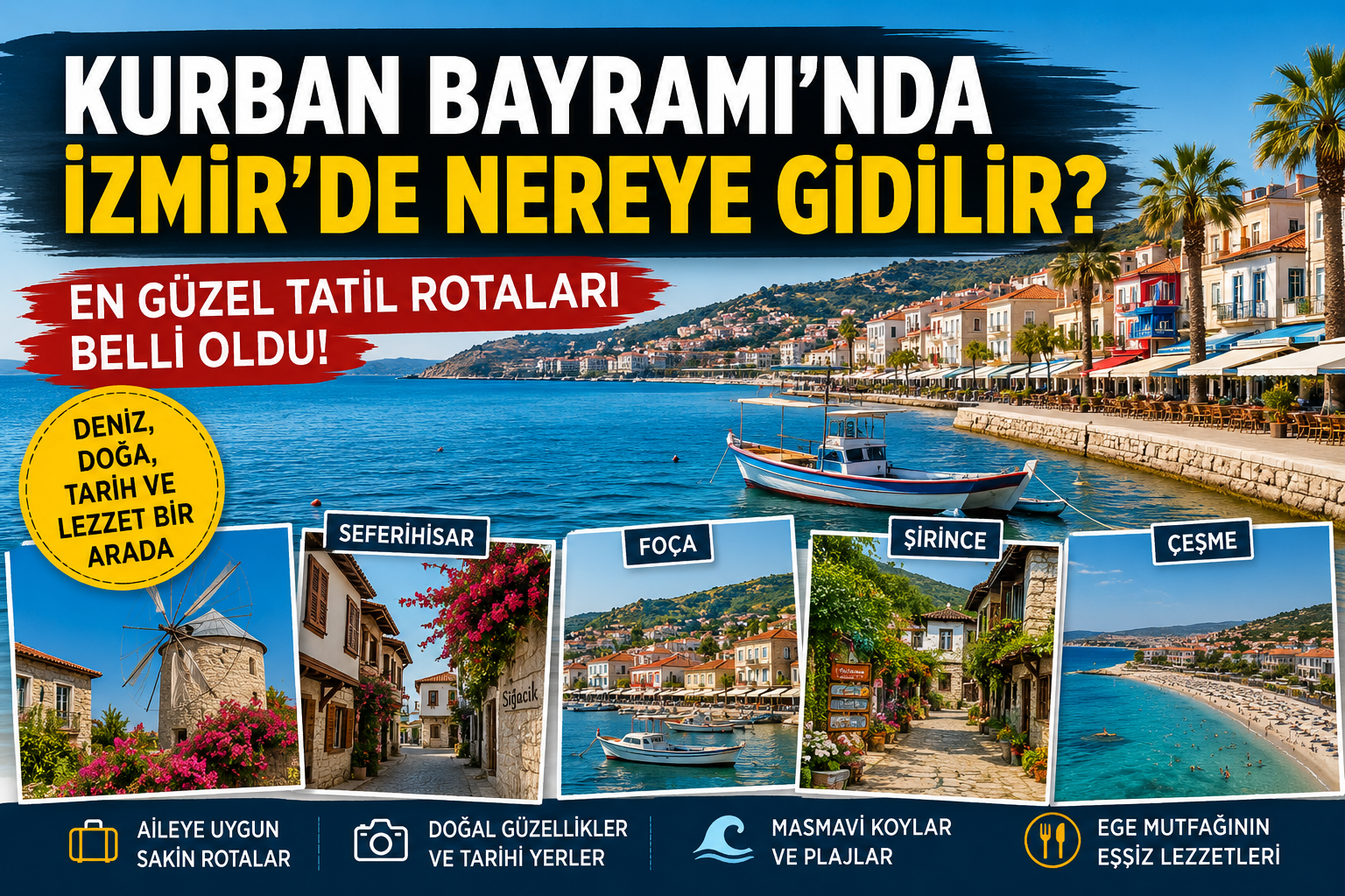 Tatilcilerin Akın Edeceği Rotalar Belli Oldu: Kurban Bayramında İzmir'de Gidilecek En Güzel Yerler görseli