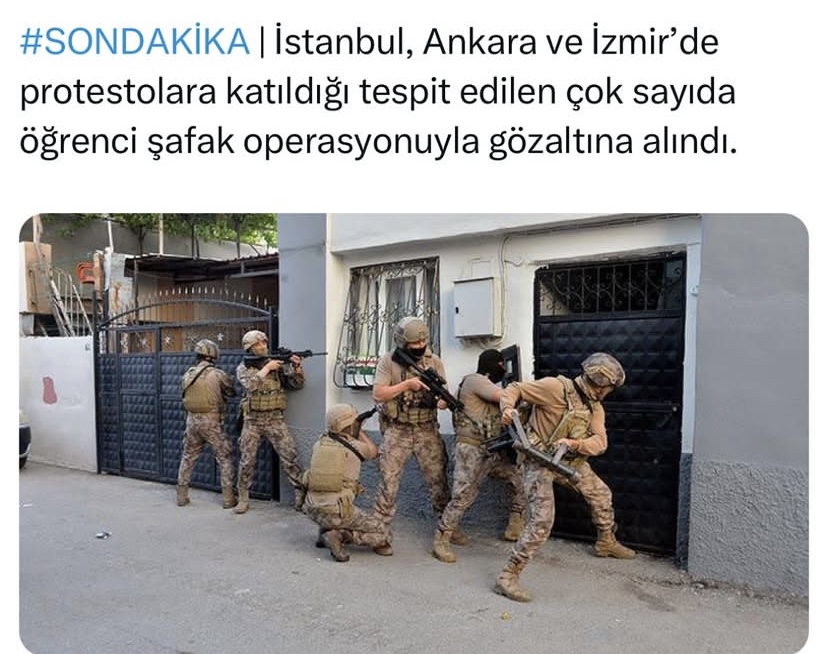 Sokak Göstericilerine Gözaltı görseli