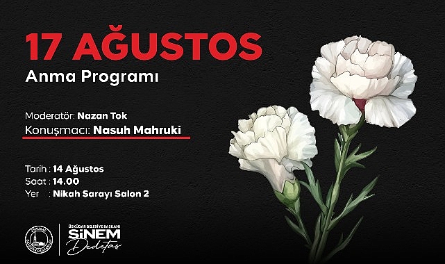 Üsküdar’da “17 Ağustos Anma Programı” Düzenlenecek görseli