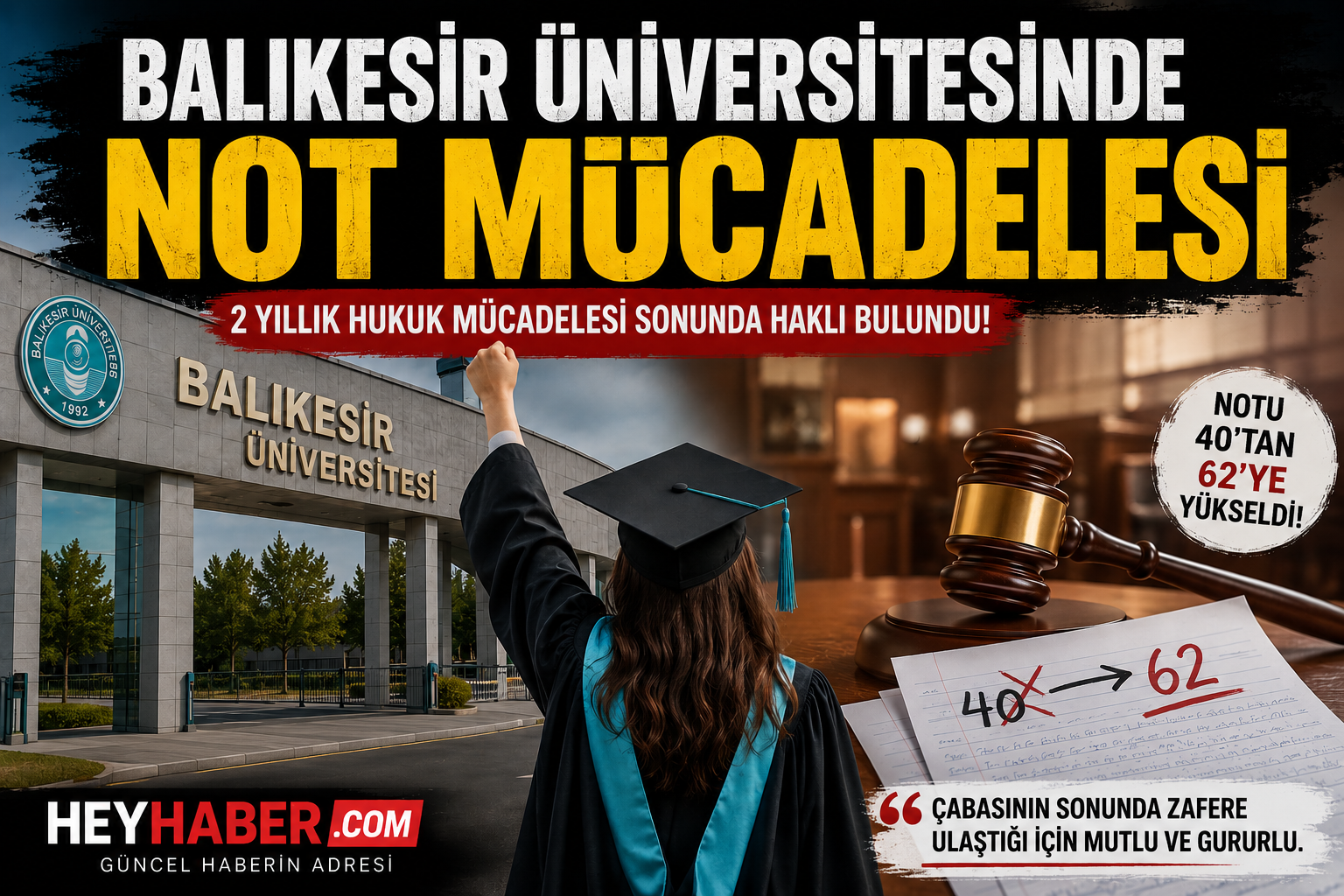 MAHKEME KARARIYLA ALINAN DİPLOMA: BALIKESİR ÜNİVERSİTESİNDE NOT MÜCADELESİ görseli