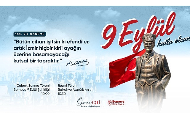 Kurtuluş heyecanı Bornova’da bir başka yaşanacak görseli