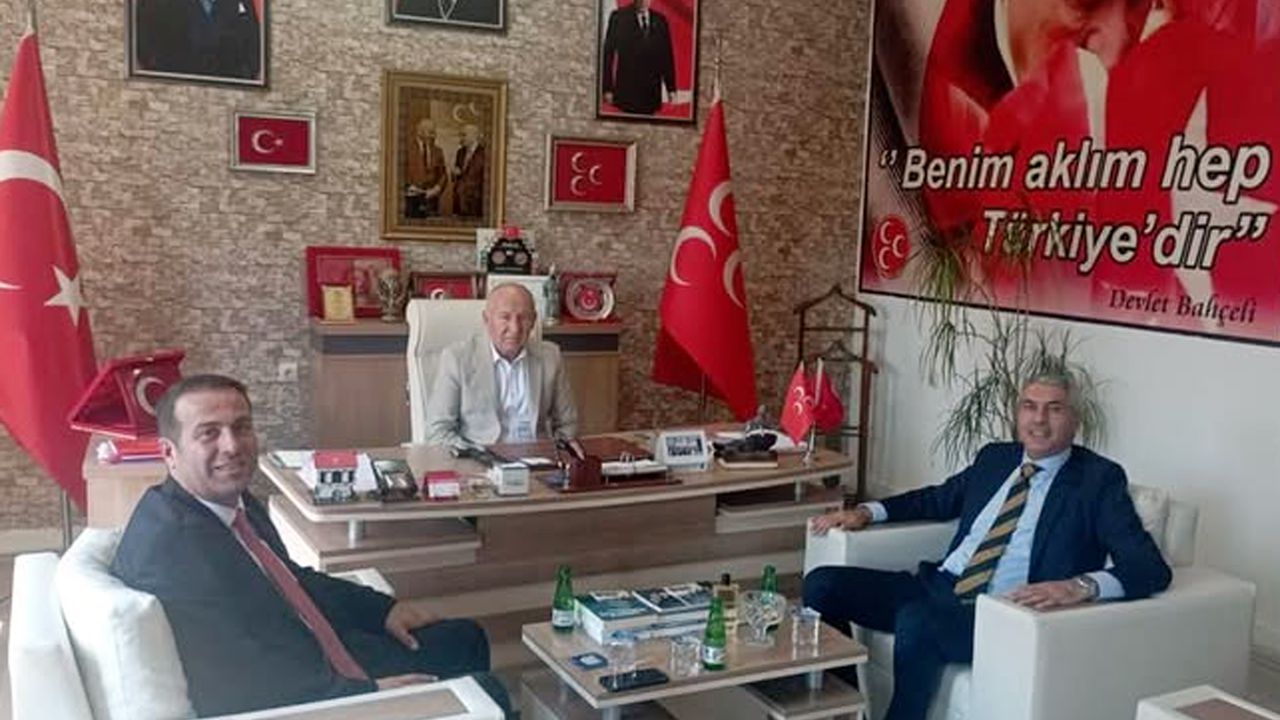 Kaymakam Coşkun’dan MHP İlçe Başkanlığı’na ziyaret görseli