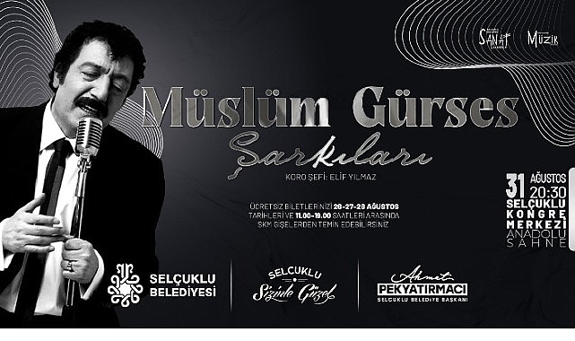 Selçuklu Kongre Merkezi’nde “Müslüm Gürses Şarkıları” Yankılanacak görseli