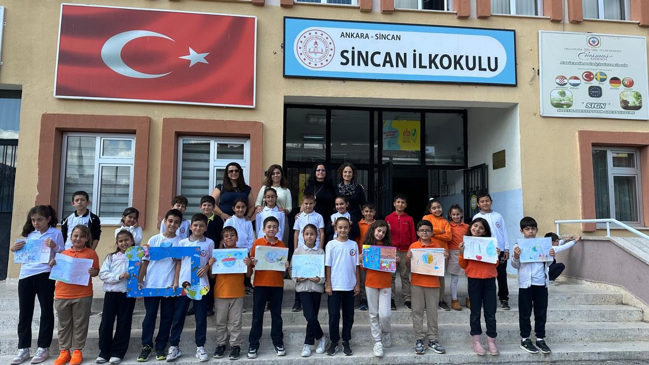 Sincan İlkokulu "S.O.S" projesine hibe aldı görseli