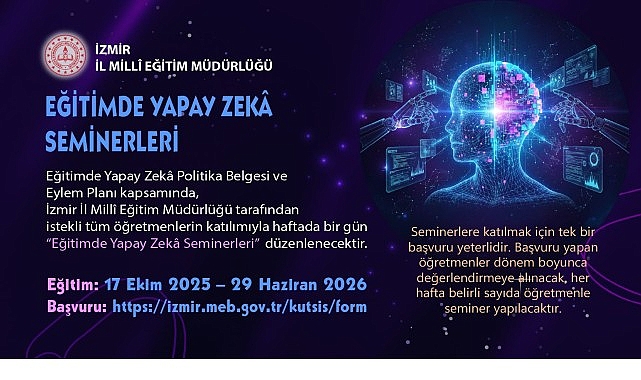 İzmir’de “Eğitimde Yapay Zekâ Seminerleri” Başlıyor görseli