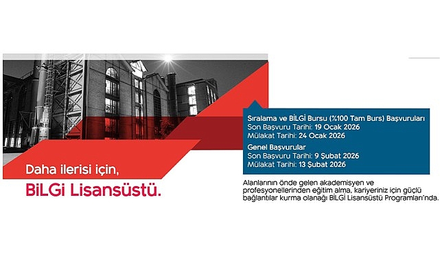 BİLGİ Lisansüstü Bahar Dönemi başvuruları devam ediyor görseli