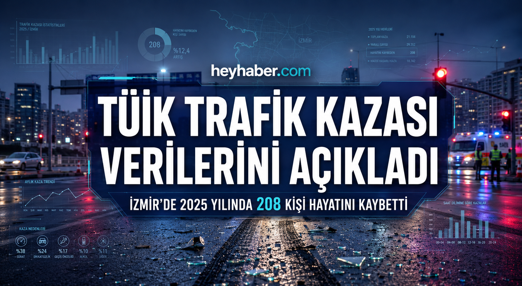 TÜİK Trafik Kazası Verilerini Açıkladı: İzmir’de Kazalarda Kaç Kişi Hayatını Kaybetti? görseli