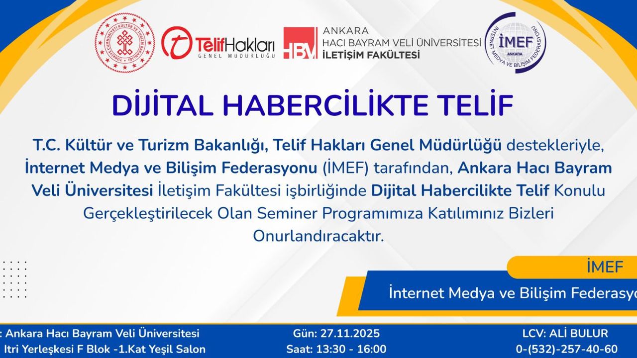 "Dijital Habercilikte Telif" konusu Ankara'da masaya yatırılacak görseli