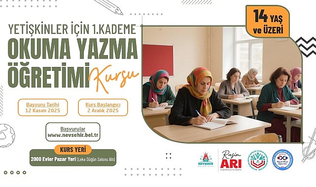 Yetişkinler İçin 1. Kademe Okuma Yazma Öğretimi Kursu Açılacak görseli