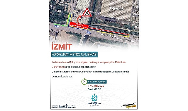 Yahyakaptan’da iki güzergâha geçici ara görseli