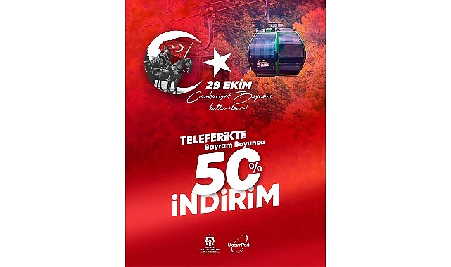 Kartepe Teleferik, 29 Ekim'de yüzde 50 indirimli görseli