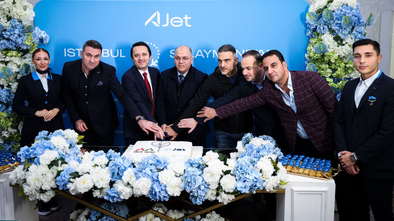 AJet İstanbul’dan Süleymaniye’ye ilk seferini yaptı görseli