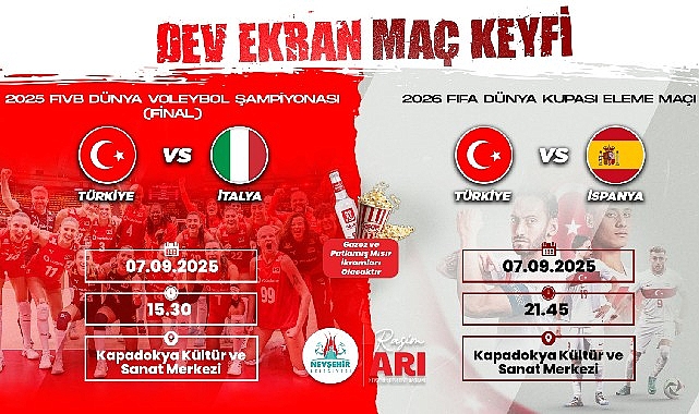 Voleybol ve Futbolda Çifte Heyecan Dev Ekranda görseli