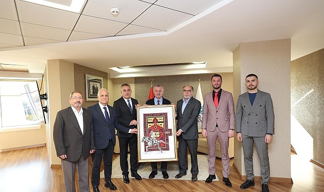 Başkan Büyükakın'a ziyaretçi akını görseli