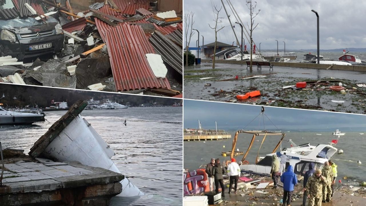 İstanbul’u fırtına vurdu: 45 ağaç devrildi, 89 çatı uçtu görseli