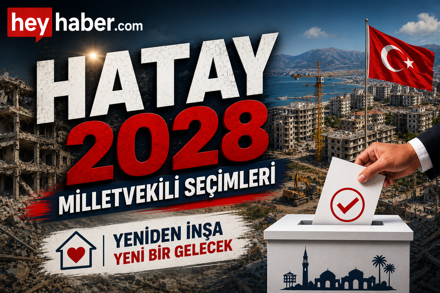 HATAY 2028 MİLLETVEKİLİ SEÇİMLERİ: SEÇMEN DEPREM SONRASI YENİDEN YAPILANMA PROJELERİNE DİKKAT EDEBİLİR görseli