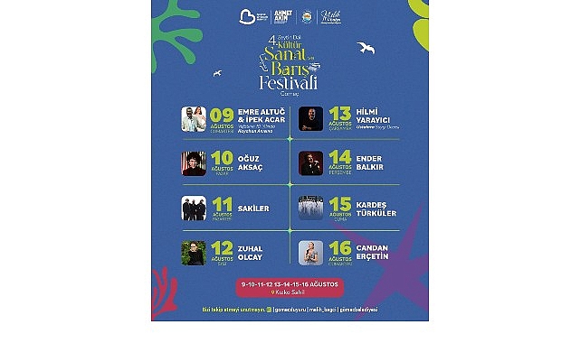 Gömeç’te 4. Zeytin Dalı Kültür, Sanat ve Barış Festivali Başlıyor görseli