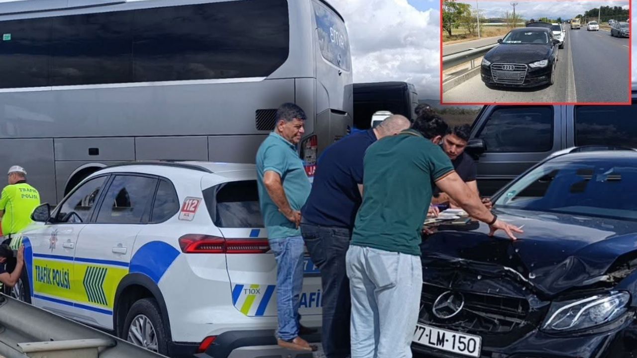Antalya'da kazayı seyrederken kaza yaptılar görseli