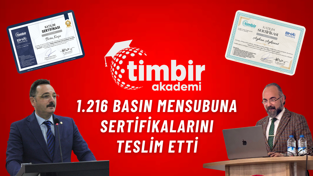 TİMBİR Akademi, 1.216 basın mensubuna sertifikalarını teslim etti görseli