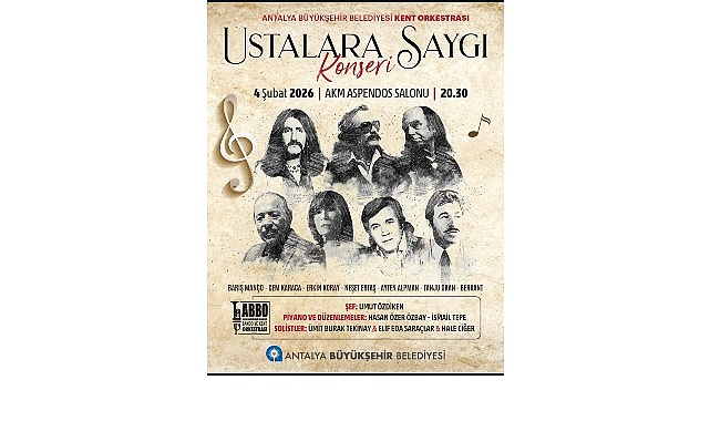 “Ustalara Saygı” konseri Antalyalılarla buluşacak görseli