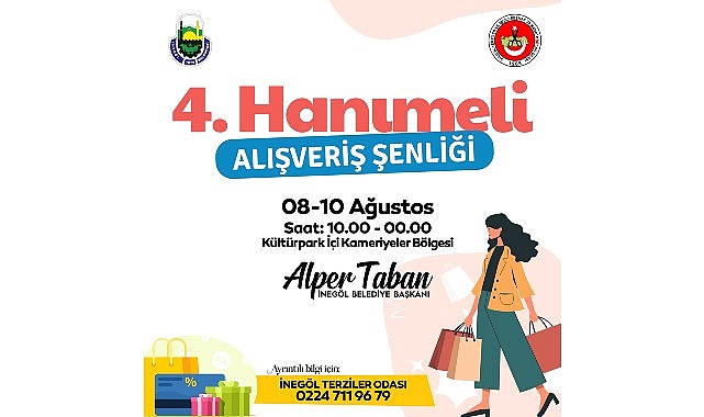 İnegöl’de Hanımeli Alışveriş Şenliği Başlıyor: Üç Gün Alışveriş Keyfi görseli
