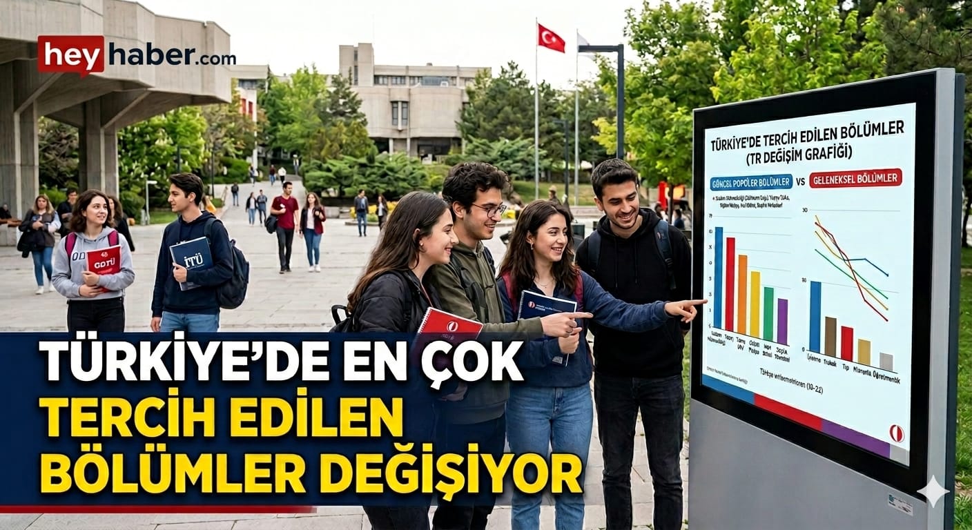 TÜRKİYE'DE EN ÇOK TERCİH EDİLEN BÖLÜMLER DEĞİŞİYOR görseli