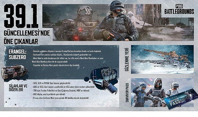 PUBG: BATTLEGROUNDS, Sizi "Erangel: Subzero"nun Buz Tutmuş Savaş Alanlarına Çağırıyor görseli