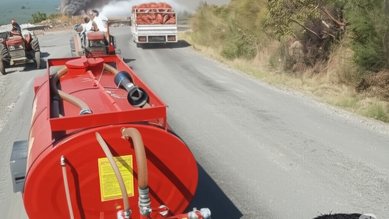 Bursa halkı yangına canı pahasına mücadele ediyor görseli