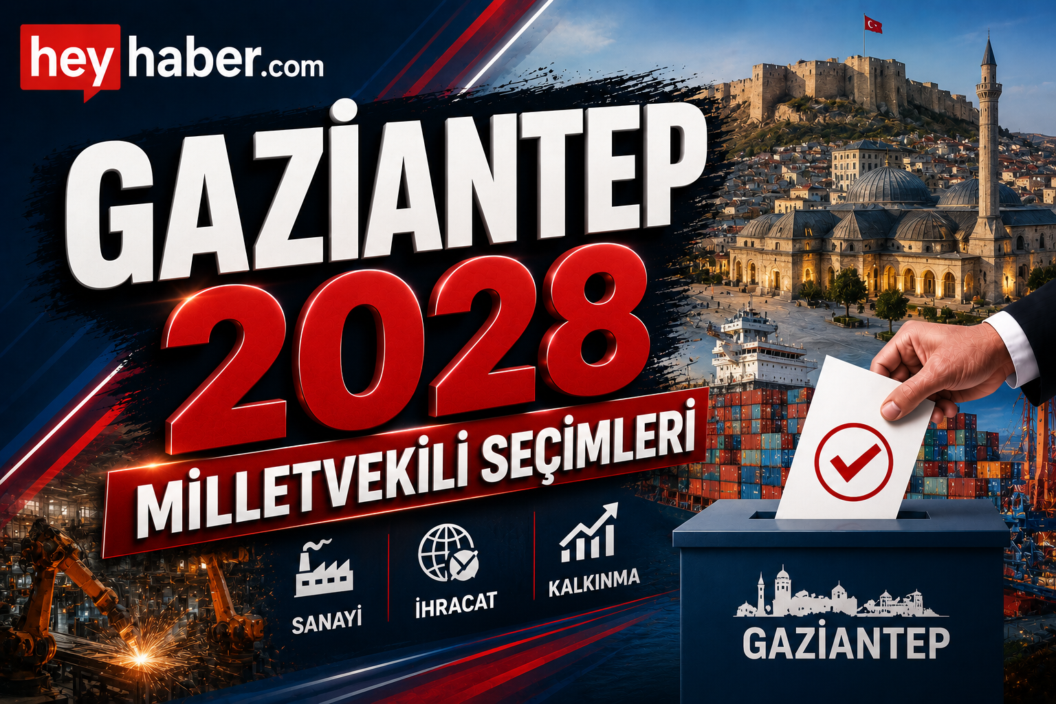 GAZİANTEP 2028 MİLLETVEKİLİ SEÇİMLERİ: SANAYİ VE İHRACAT ÇALIŞMALARI BELİRLEYİCİ OLUYOR görseli